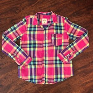 Hollister plaid button down